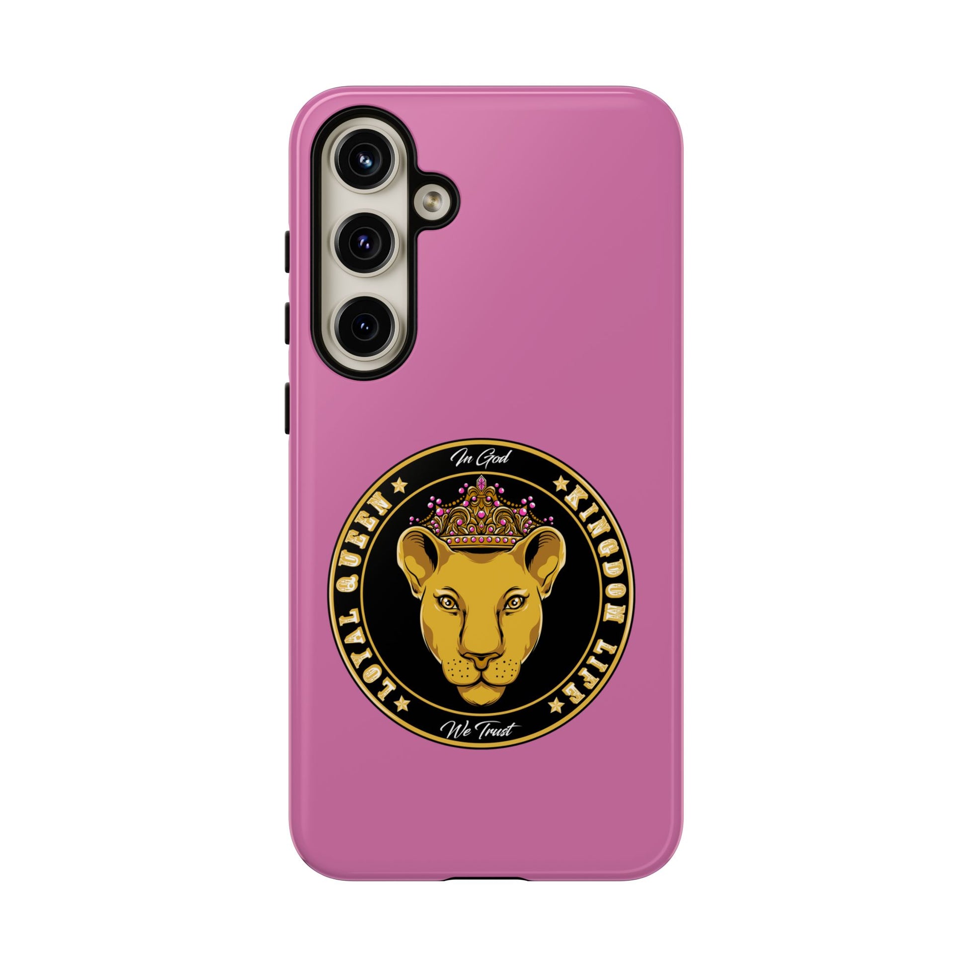 Loyal Queen pink case – inspirational Christian accessory celebrating royal identity in Christ