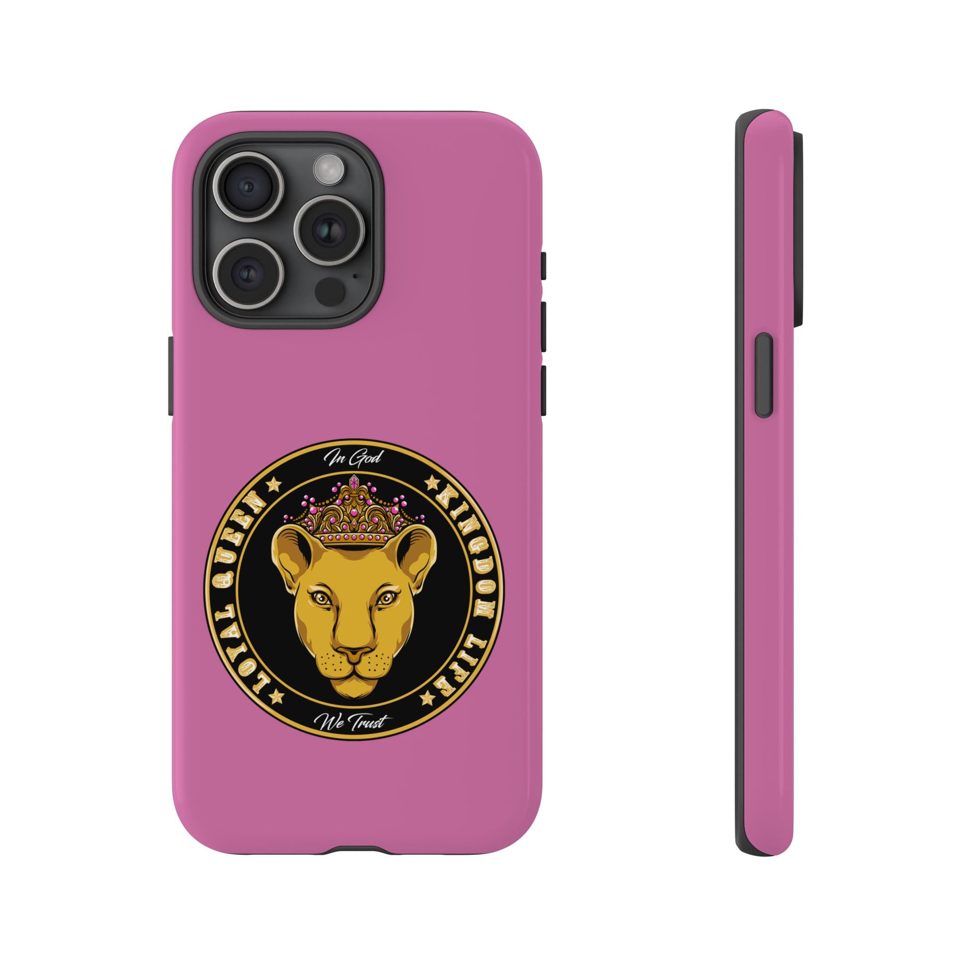 Loyal Queen pink case – inspirational Christian accessory celebrating royal identity in Christ