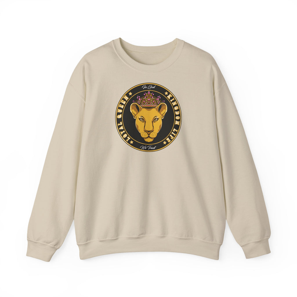 LOYAL QUEEN Christian sand sweatshirt – The Original Faithwear