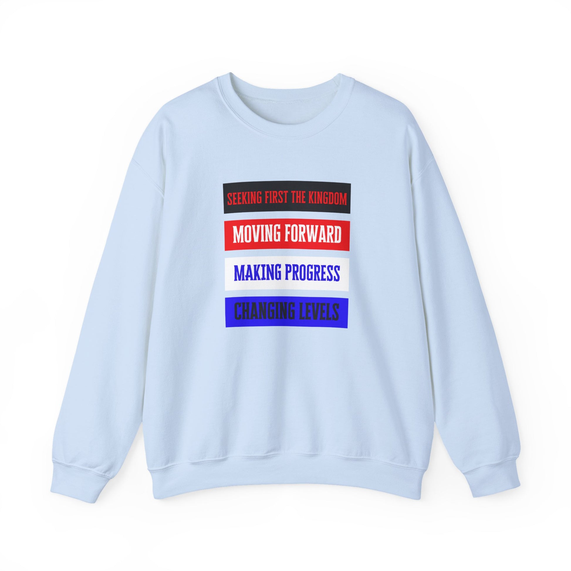 Faith-inspired moving forward gift sweatshirt for Christians – product display