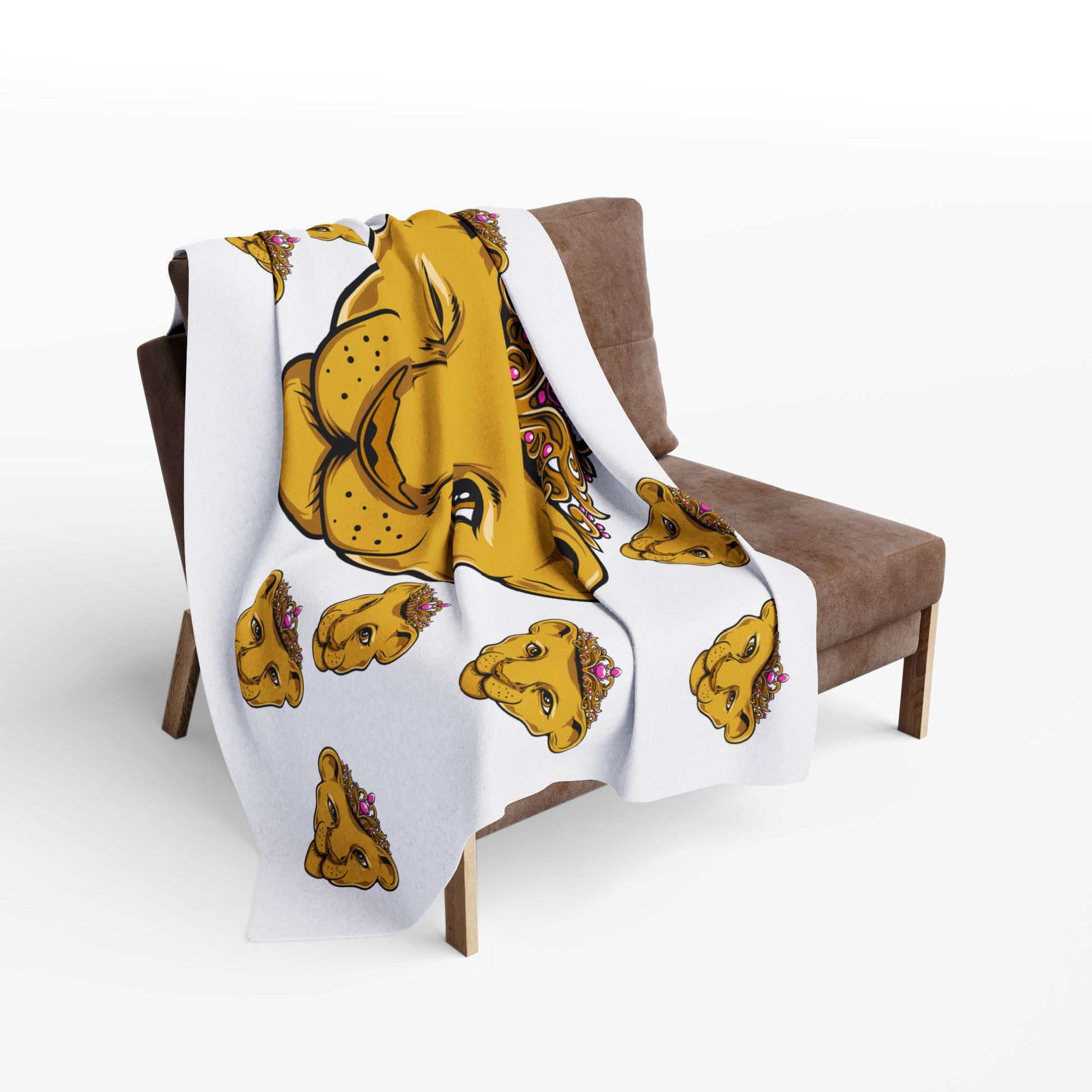 Cozy white fleece baby blanket with Christian faith-inspired design