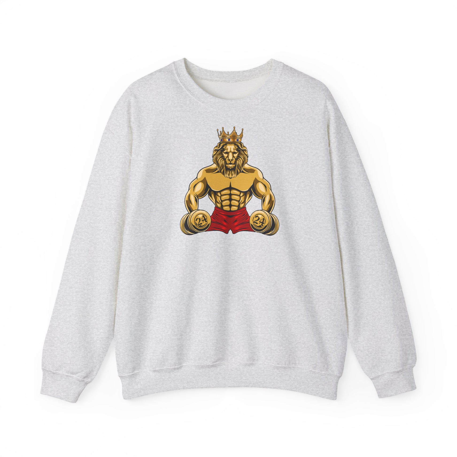 Flat lay of MUSCLE LION crewneck sweatshirt from The Original