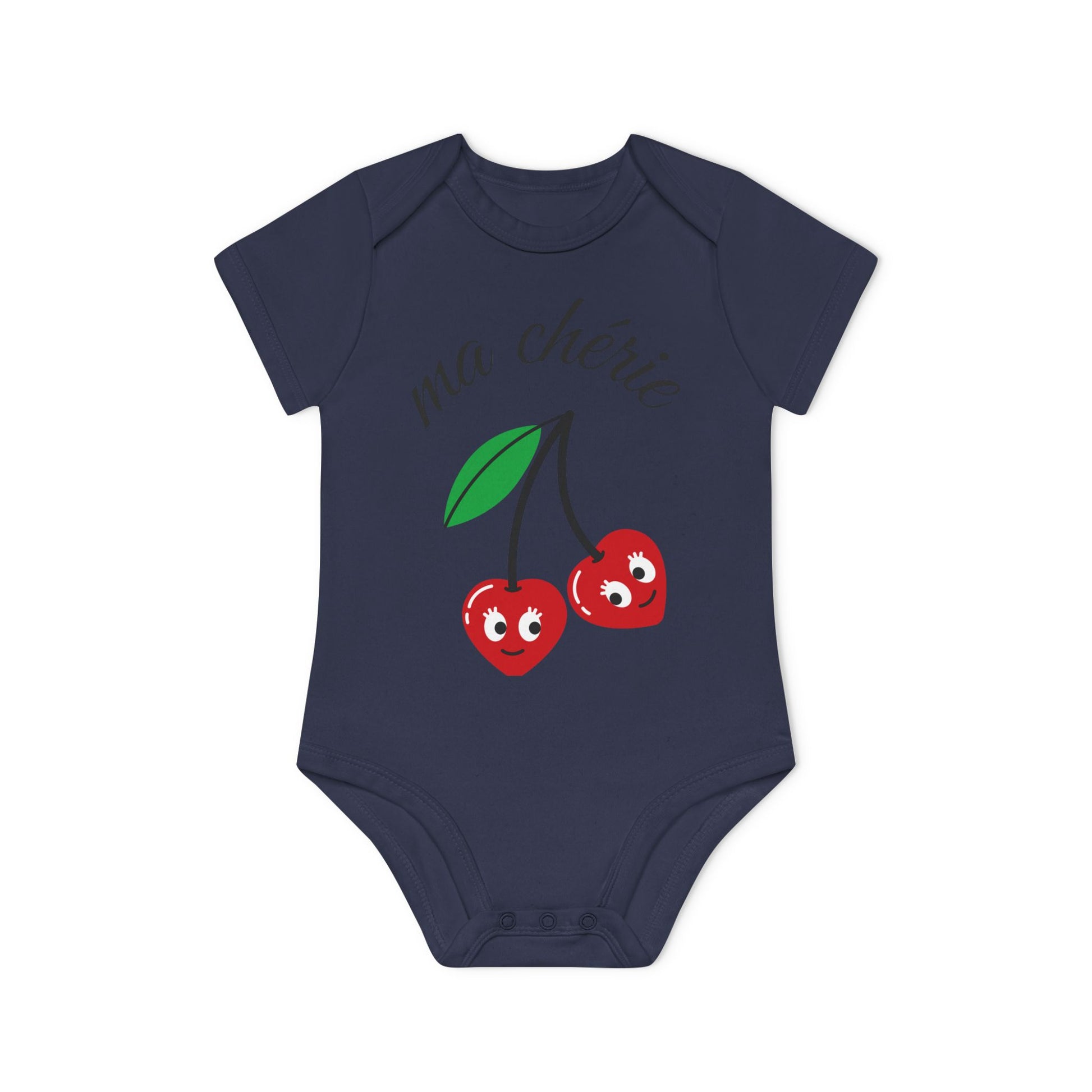 Cherry-print Christian baby onesie for 0-24 months
