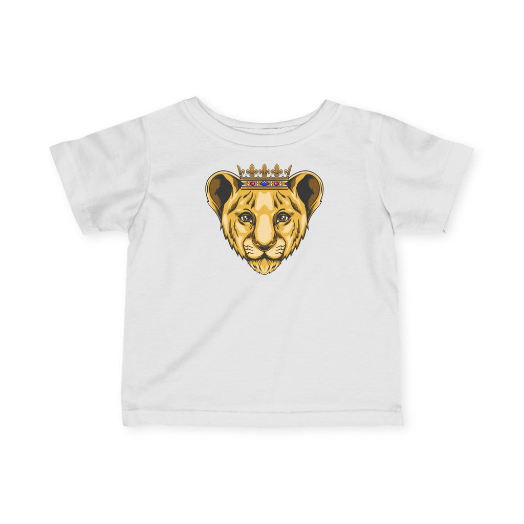 Soft white organic cotton infant tee with Prince Lion graphic - The Original