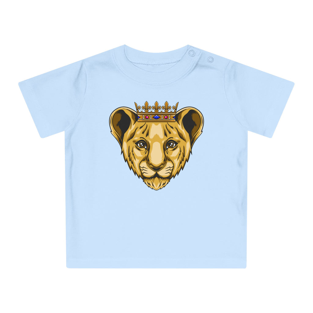Organic cotton PRINCE baby t-shirt in white – faith-based baby clothing