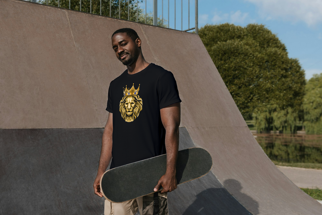 Gots certified black t-shirt, order now from the-original.shop. 

