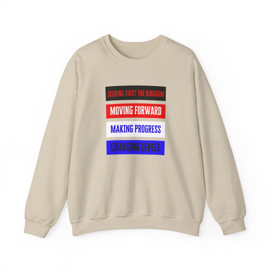 Faith-inspired gift sand color sweatshirt for Christians – product display
