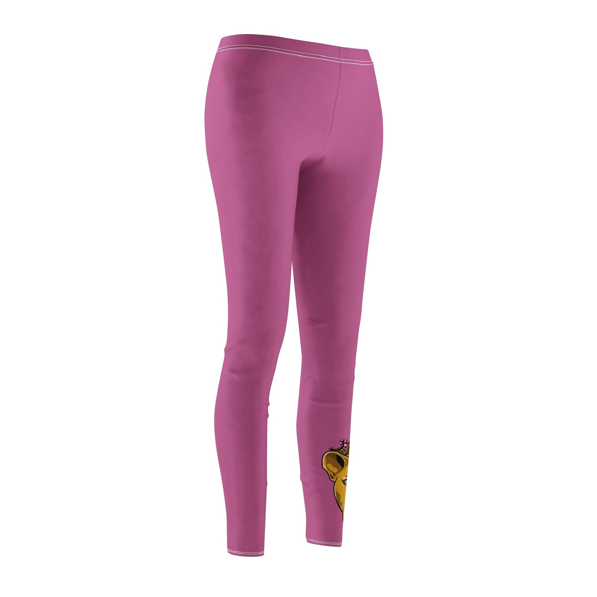 Side view of pink faith-based leggings for Christian women by The Original