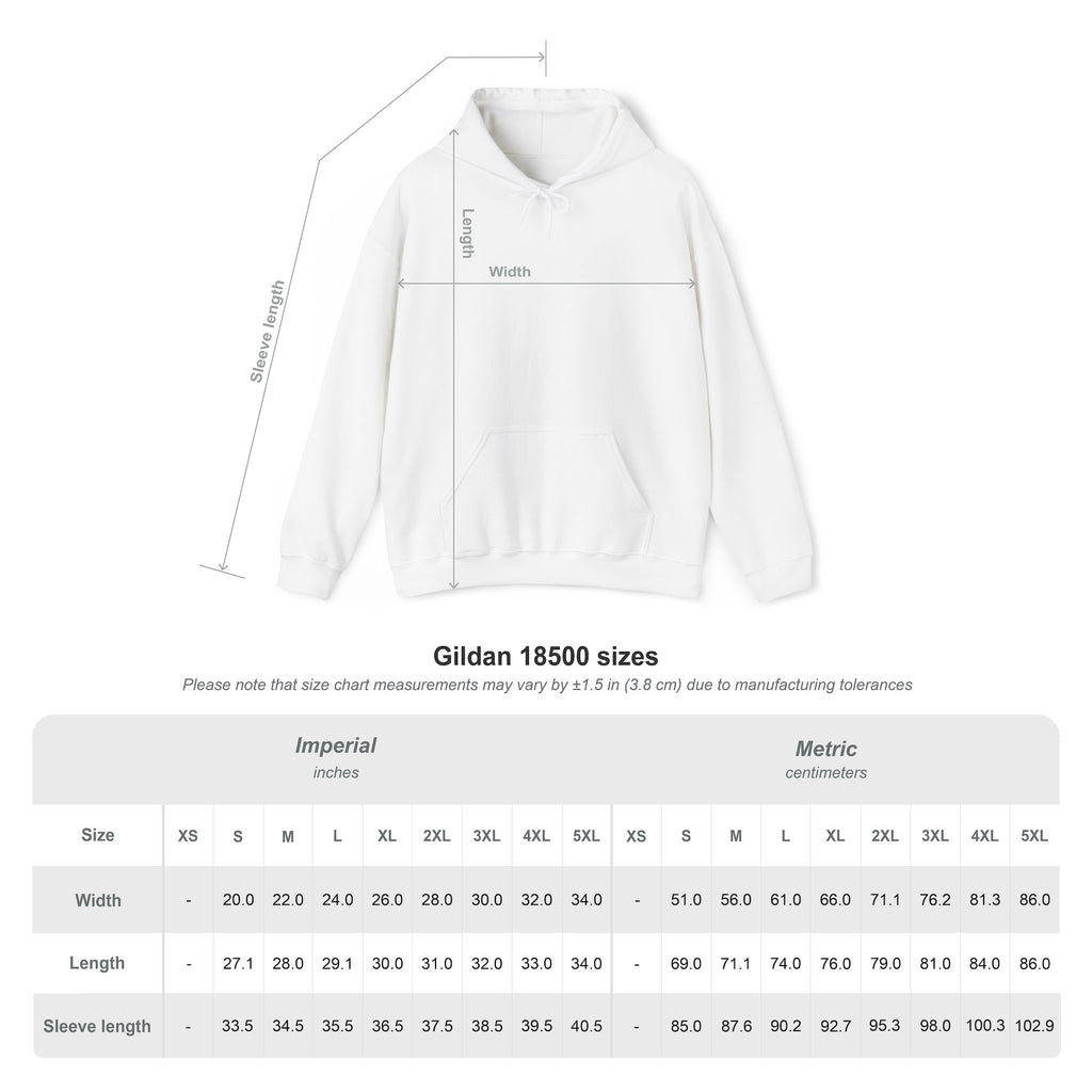 JOYFUL hoodie size chart – streetwear with purpose by The Original