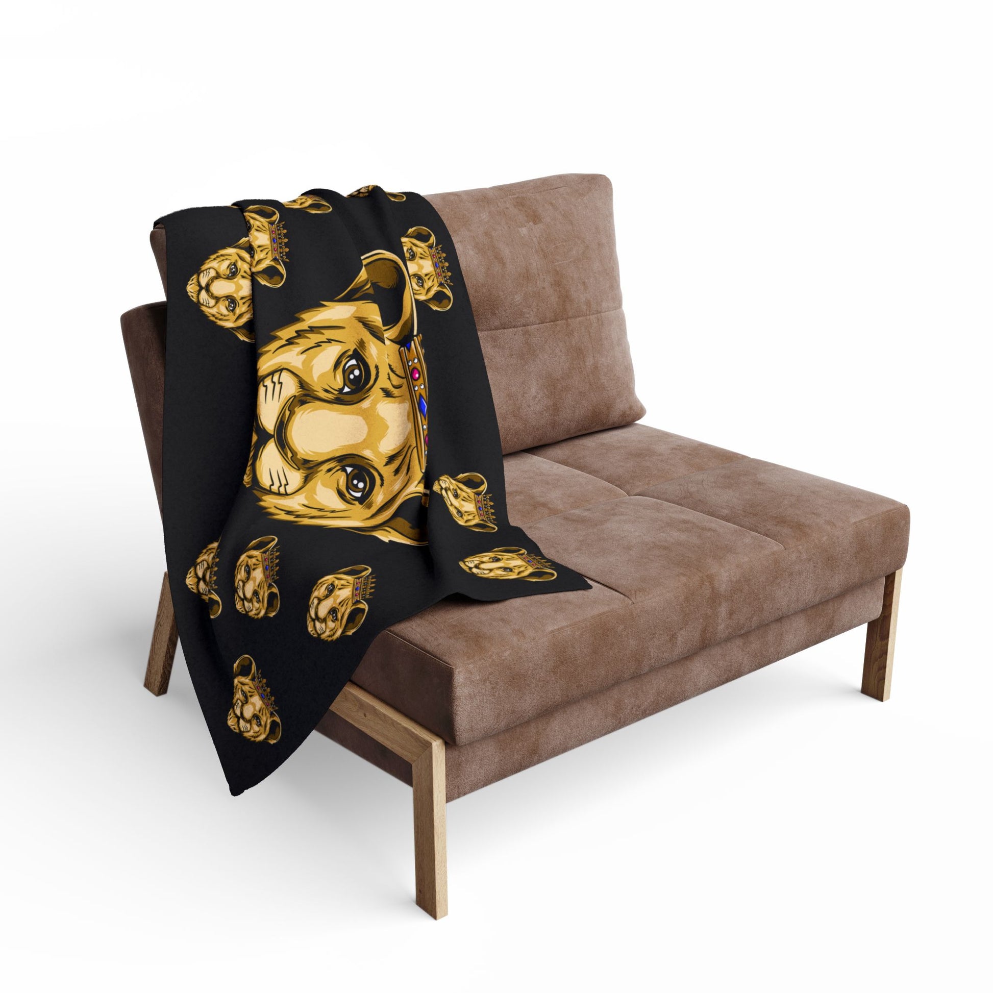 Luxury black throw blanket with PRINCE text – Christian gift idea from The Original