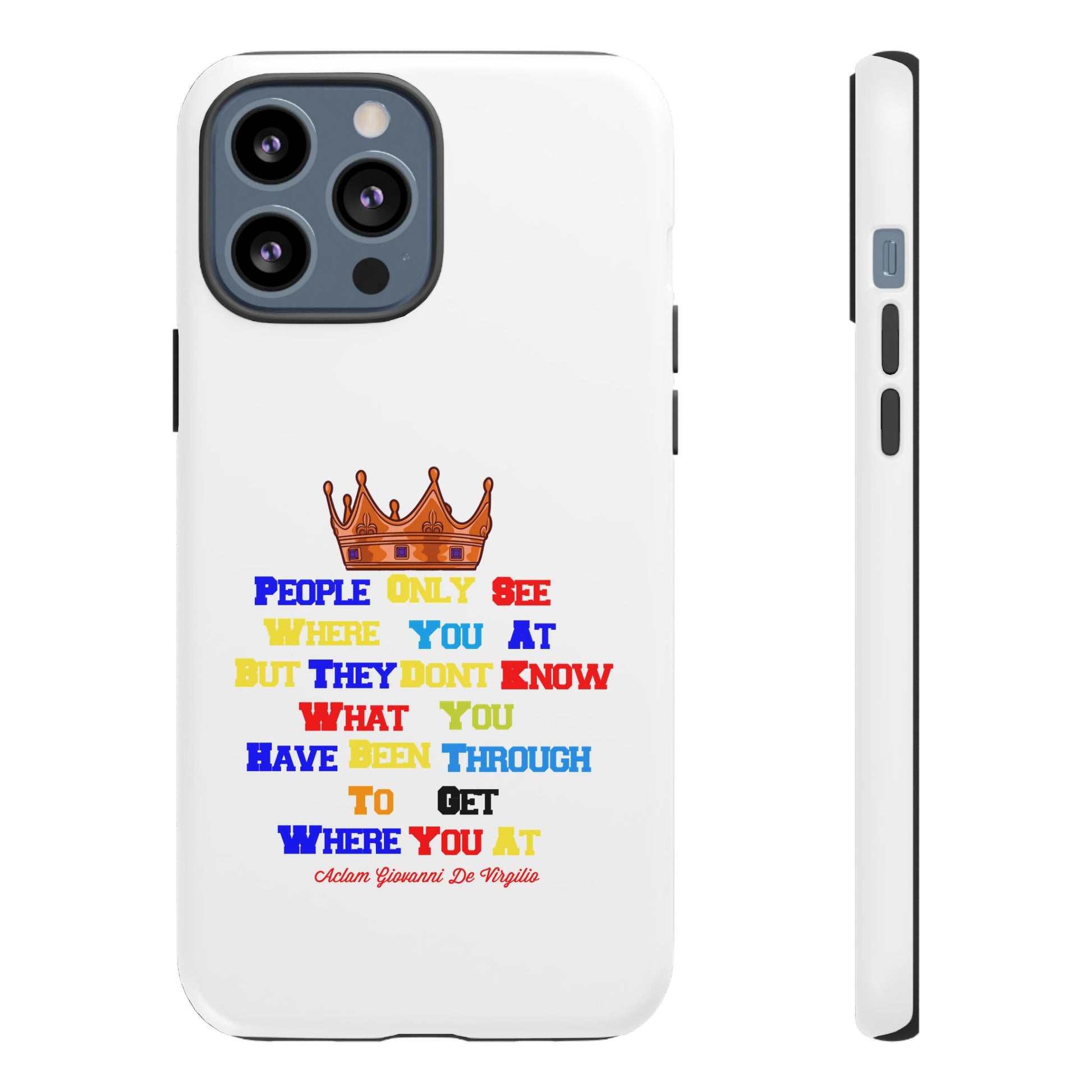Christian phone cover with uplifting lines and crown symbol – The Original