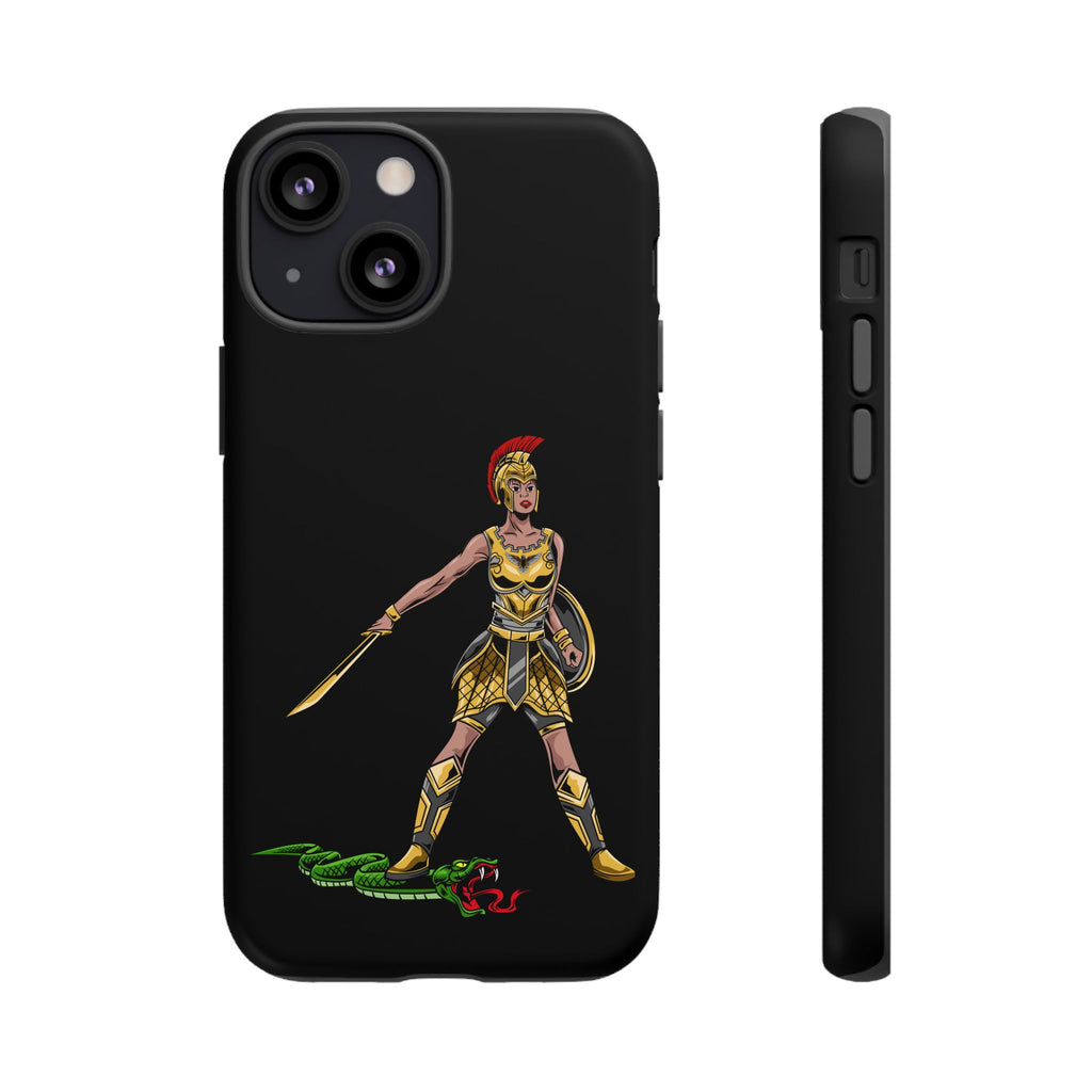 The Woman of Faith case in black – protective Christian phone accessory for women
