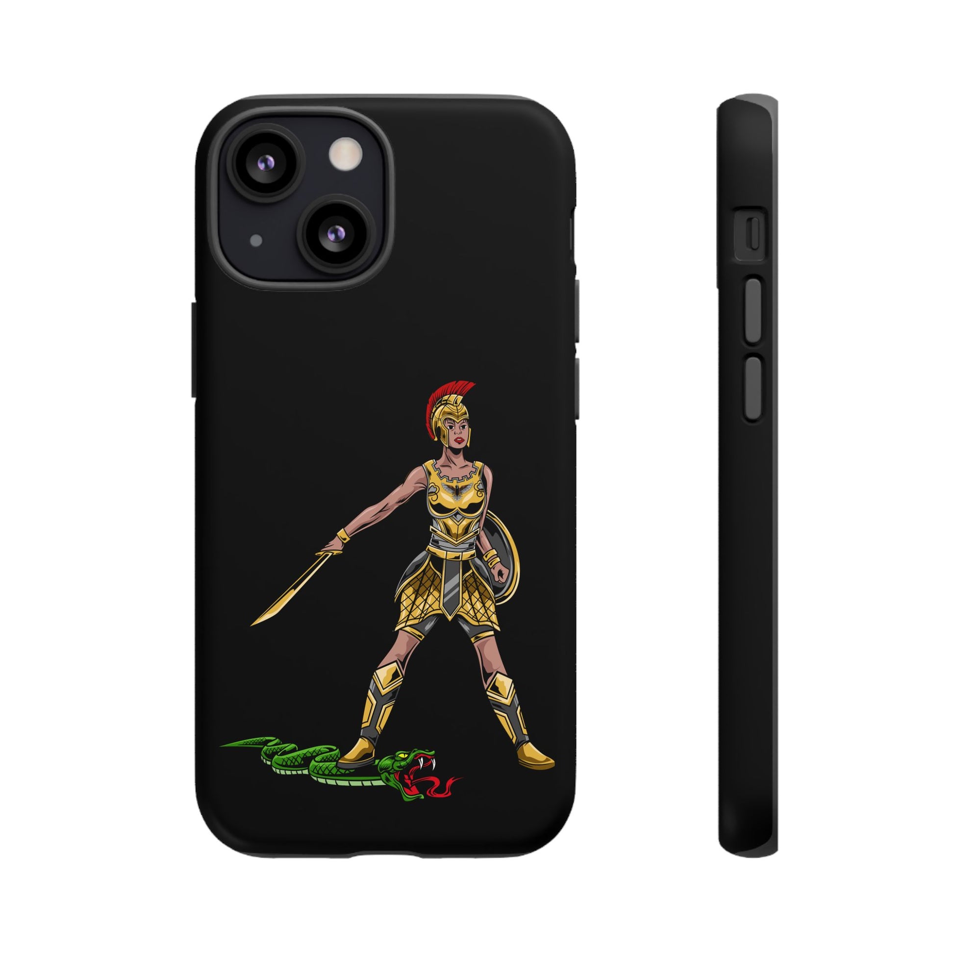 The Woman of Faith case in black – protective Christian phone accessory for women