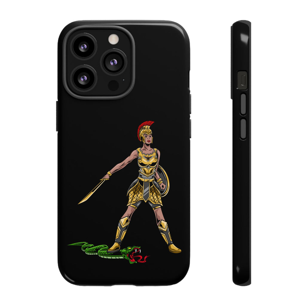 The Woman of Faith case in black – protective Christian phone accessory for women