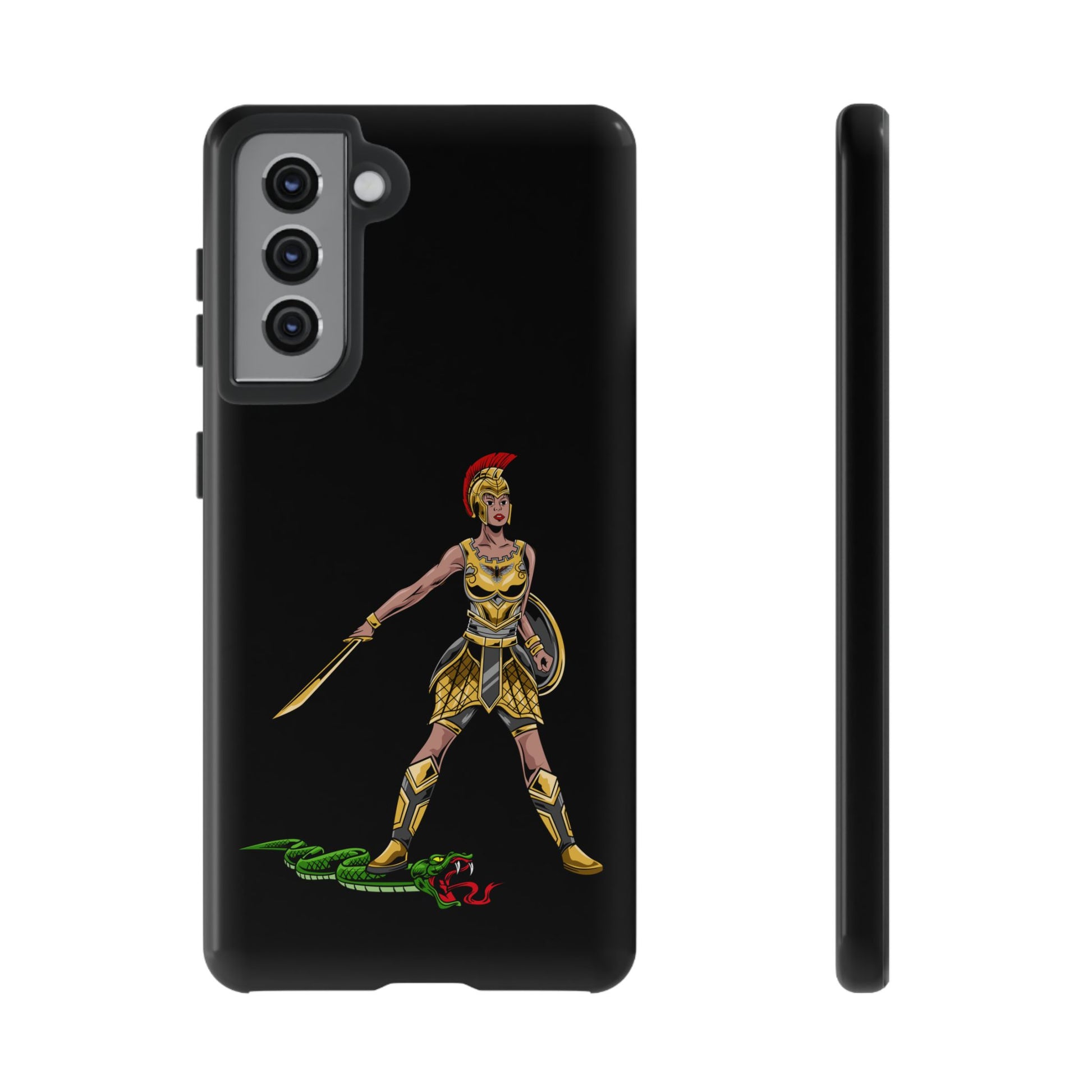 The Woman of Faith case in black – protective Christian phone accessory for women