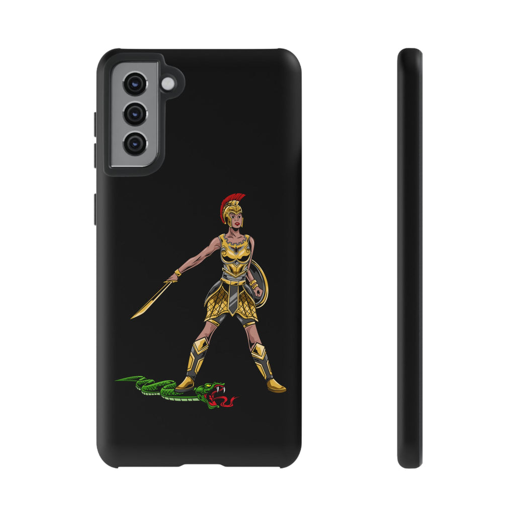 The Woman of Faith case in black – protective Christian phone accessory for women