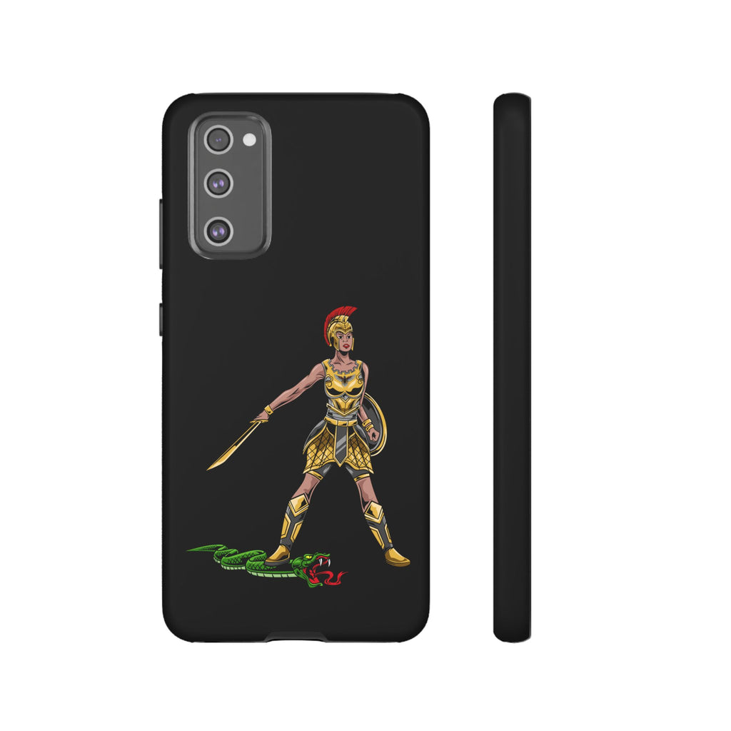 The Woman of Faith case in black – protective Christian phone accessory for women
