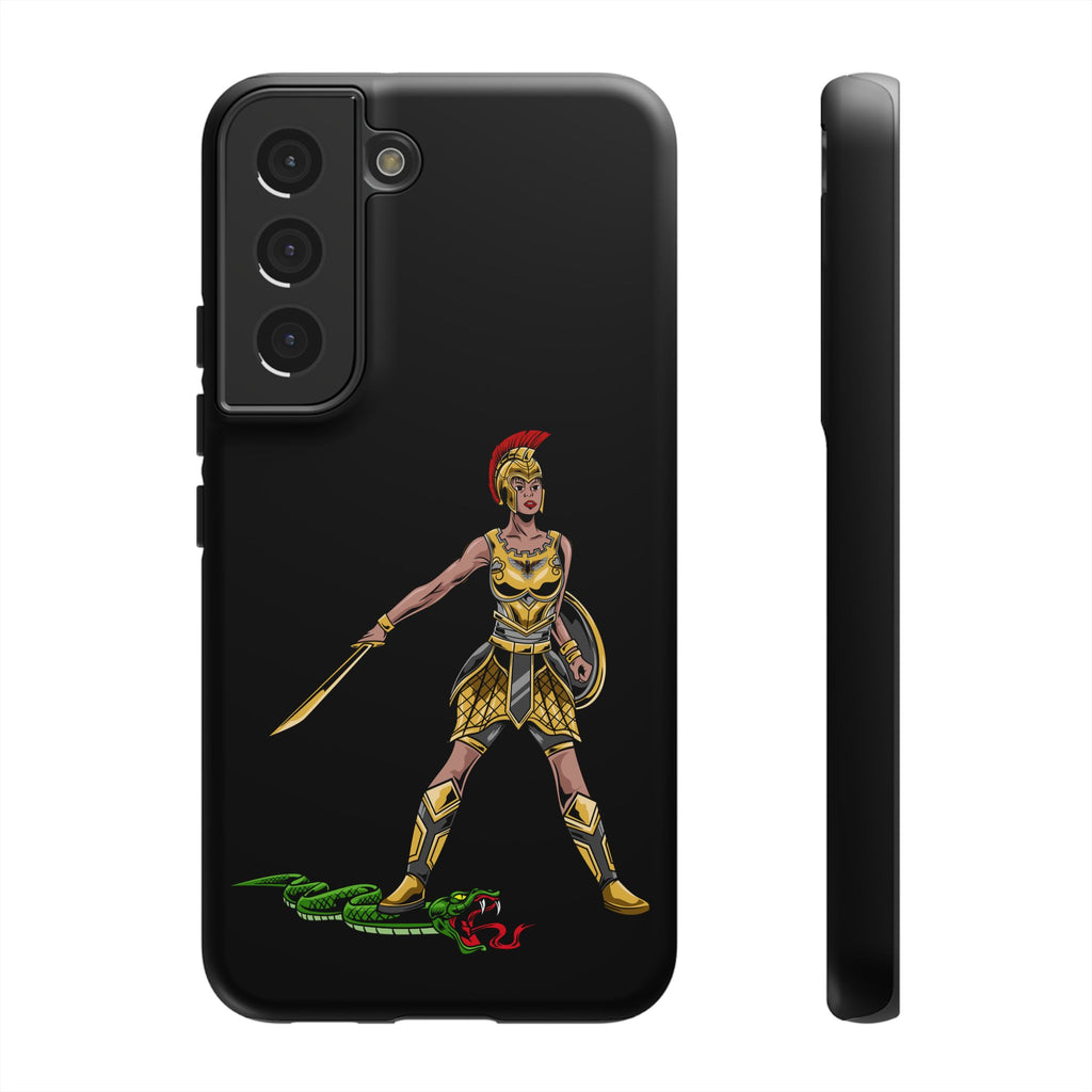 The Woman of Faith case in black – protective Christian phone accessory for women