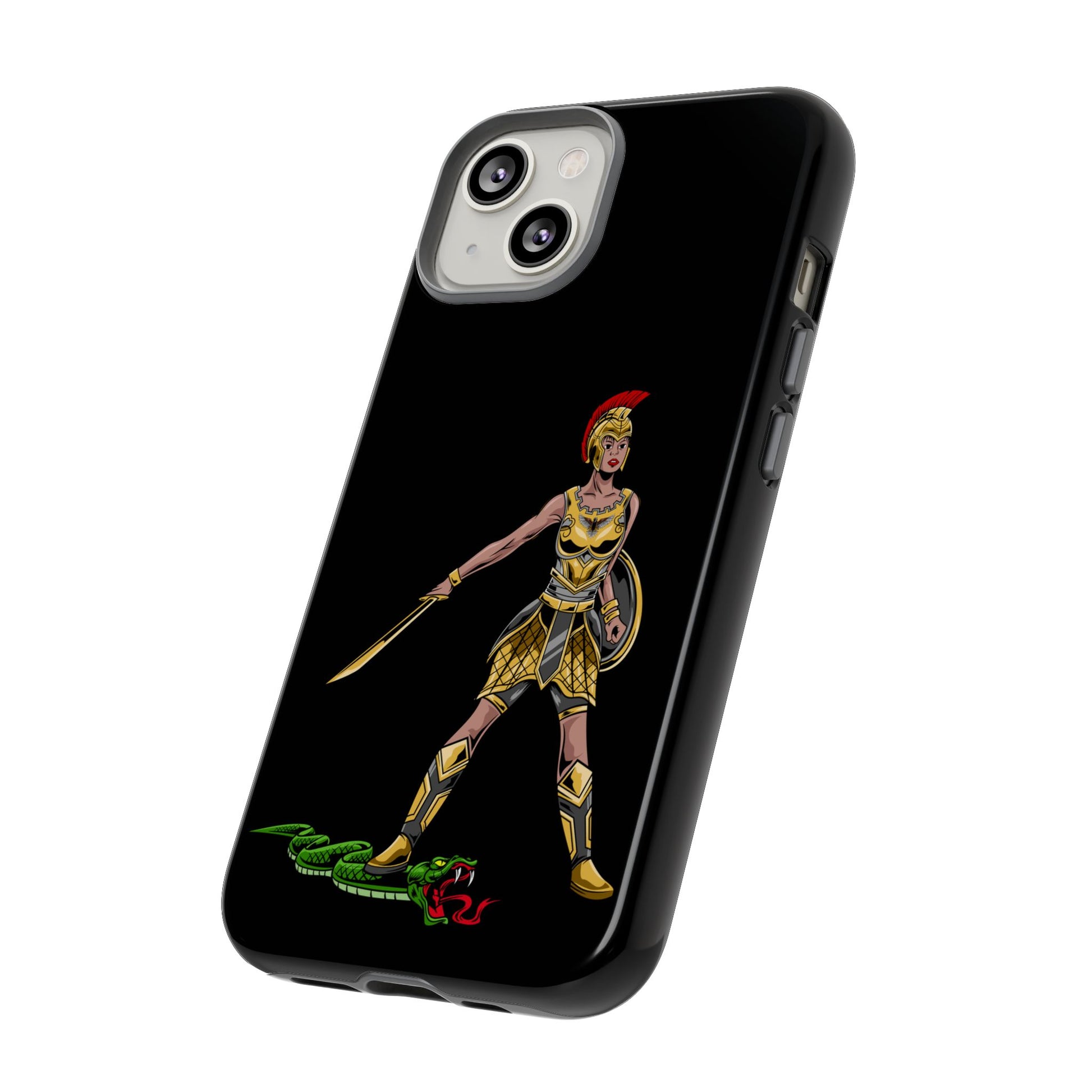 The Woman of Faith case in black – protective Christian phone accessory for women