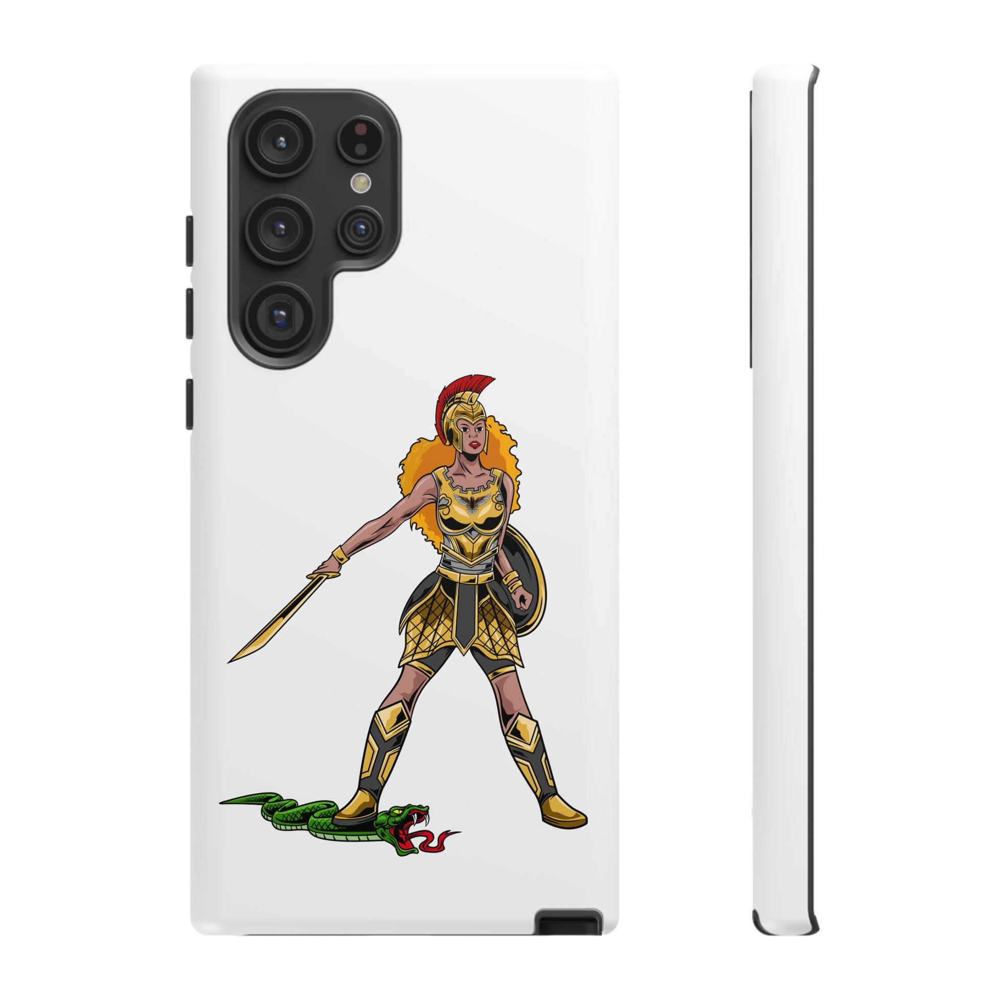 Inspirational Christian phone case in white with bold faith design for women