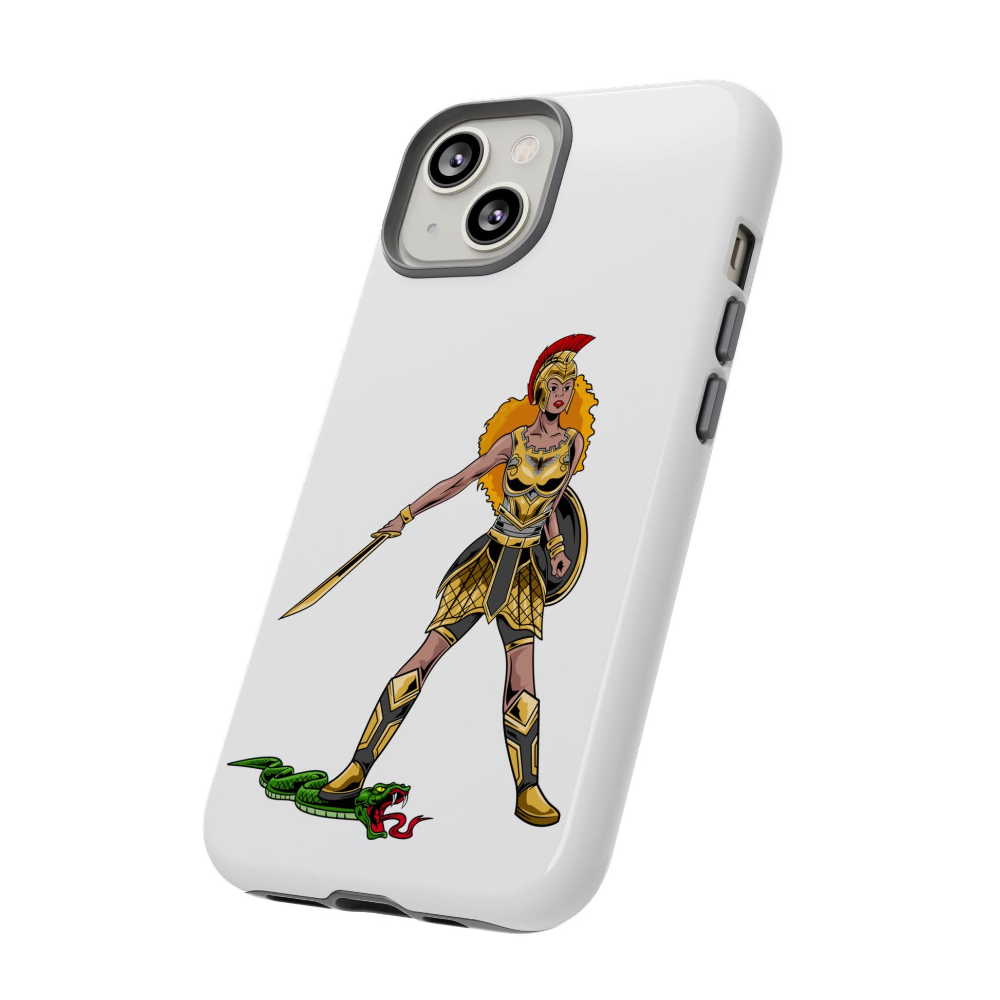 Inspirational Christian phone case in white with bold faith design for women